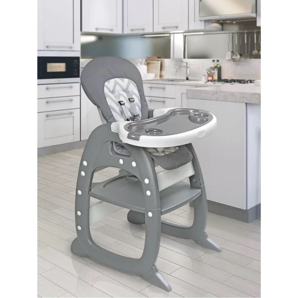 Badger Baby Tray Playtable Convertible 3-in-1 High Chair Toddler Play Table Set